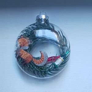 Fox and Pine Holiday Ornament